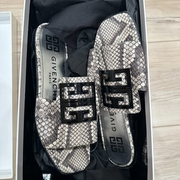 Givenchy 4G Python Flat Sandals - Picture 2 of 13